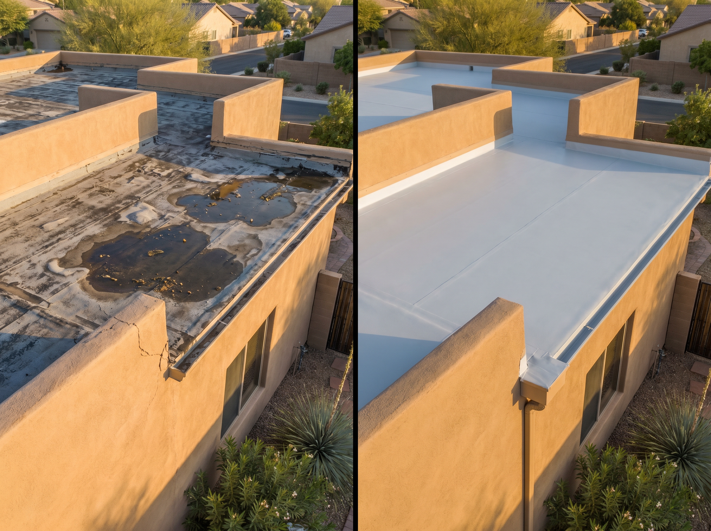 Flat roof replacement project