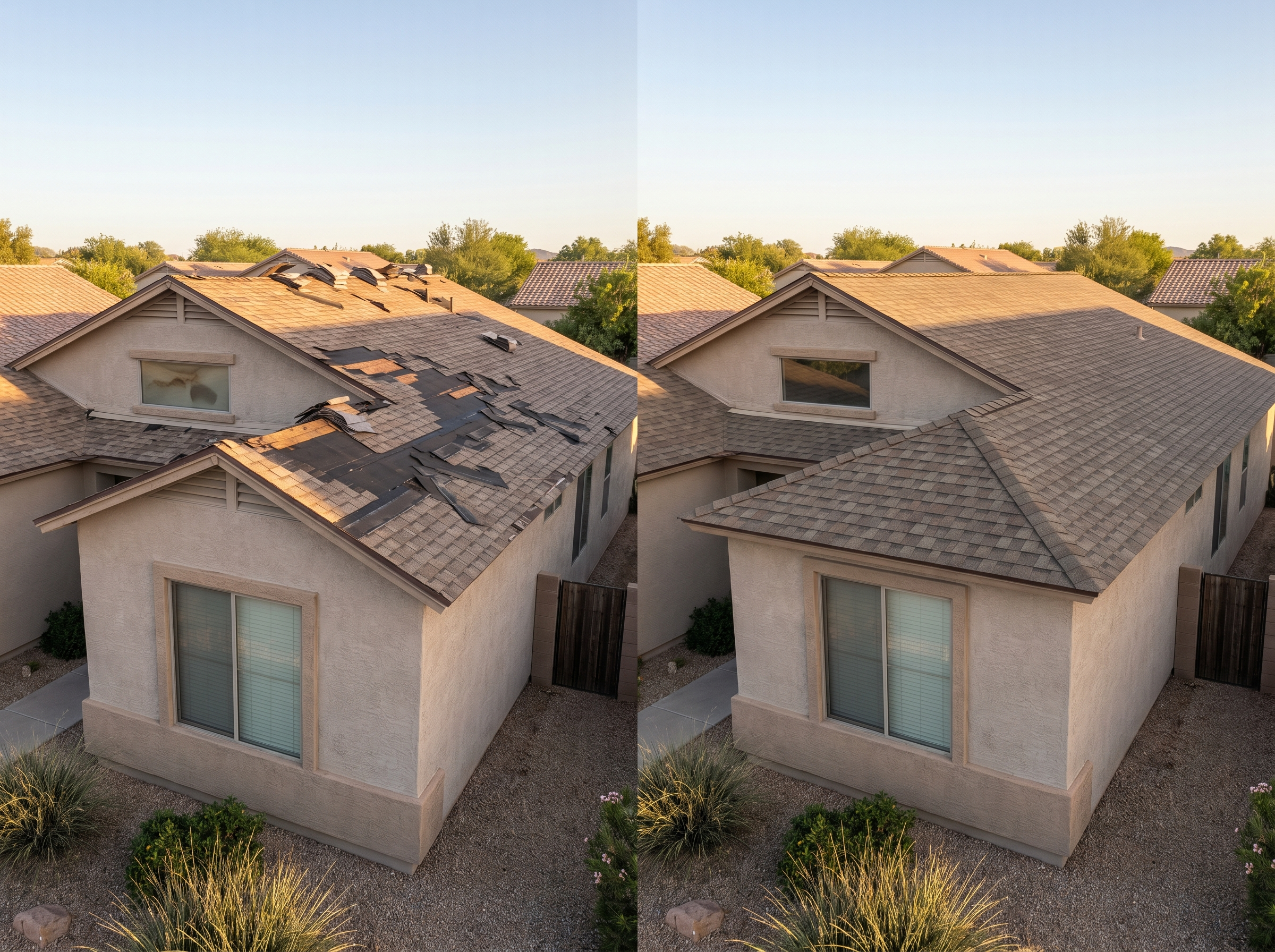 Wind damage repair project